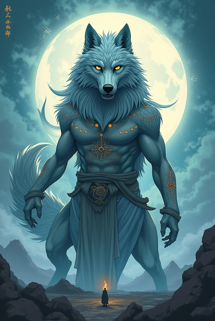 Wolf god々Shii 守りgod god秘的 Manga style