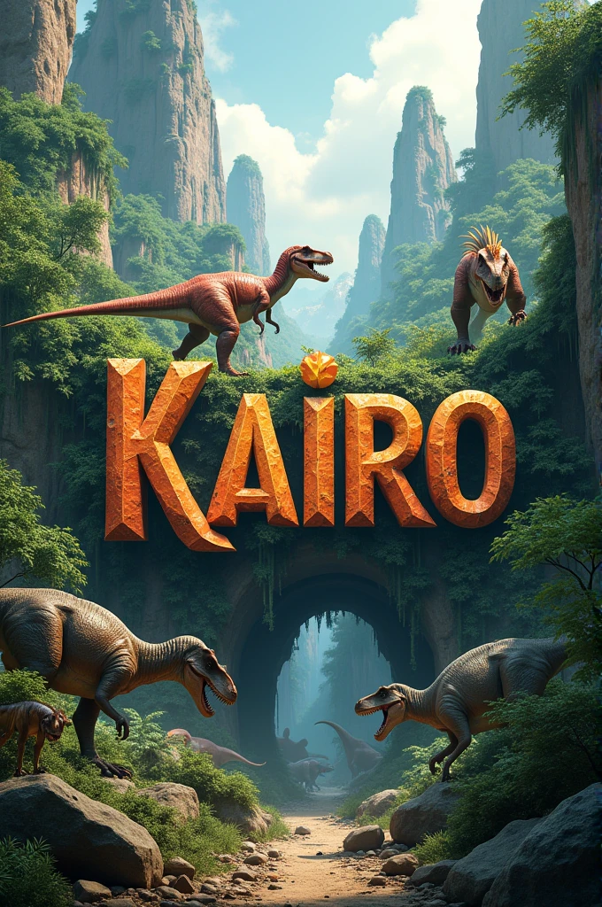 Name Kairo with dinosaur world backgroud