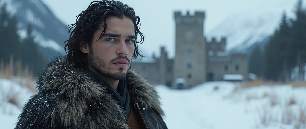 young man Jon Snow - bastard of Lord Winterfell Eddard Stark