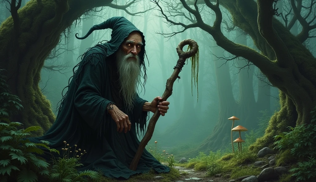 Old witch in the forest