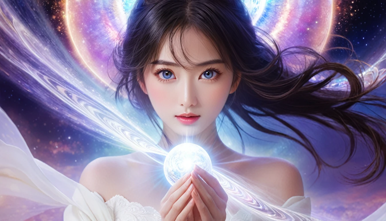 Highest quality,One person, Eternal love,A beautiful woman with a beloved aura,Earth Energy,Beautiful eyes,Japanese