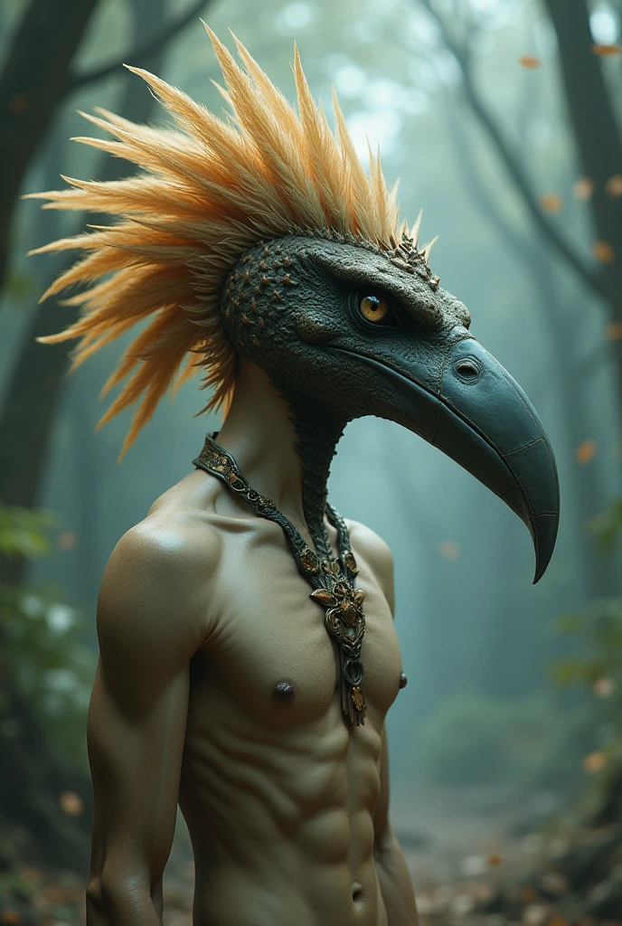 A man that appears to be a gigantic bird or a bird-humanoid hybrid. He was usually described as a thin boy wearing a bird-like headdress. 