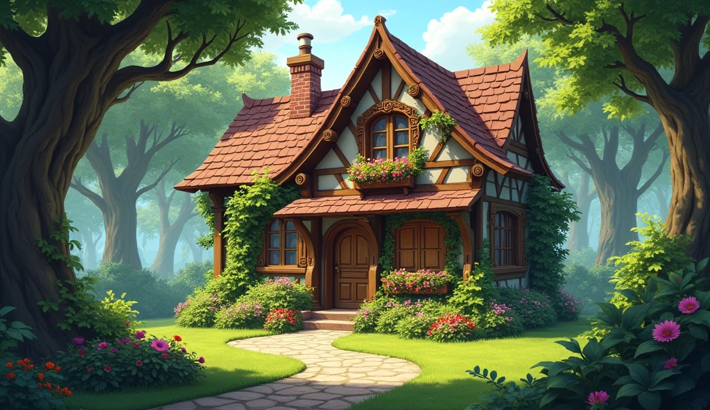 A very beautiful cottage in the middle of the forest