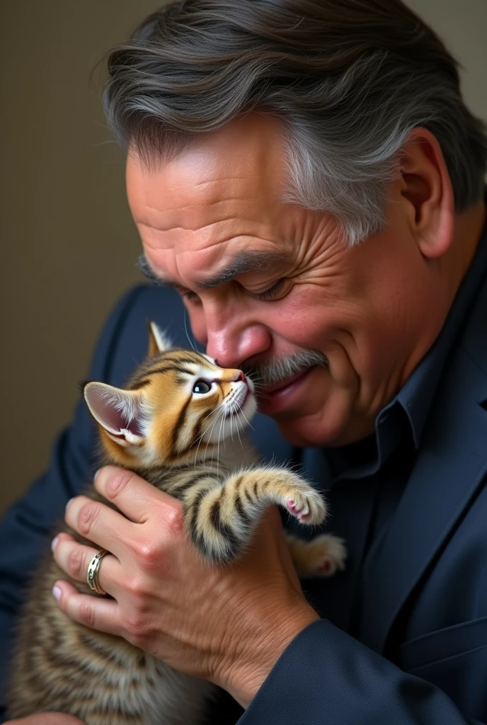 jair bolsonaro kissing a kitten