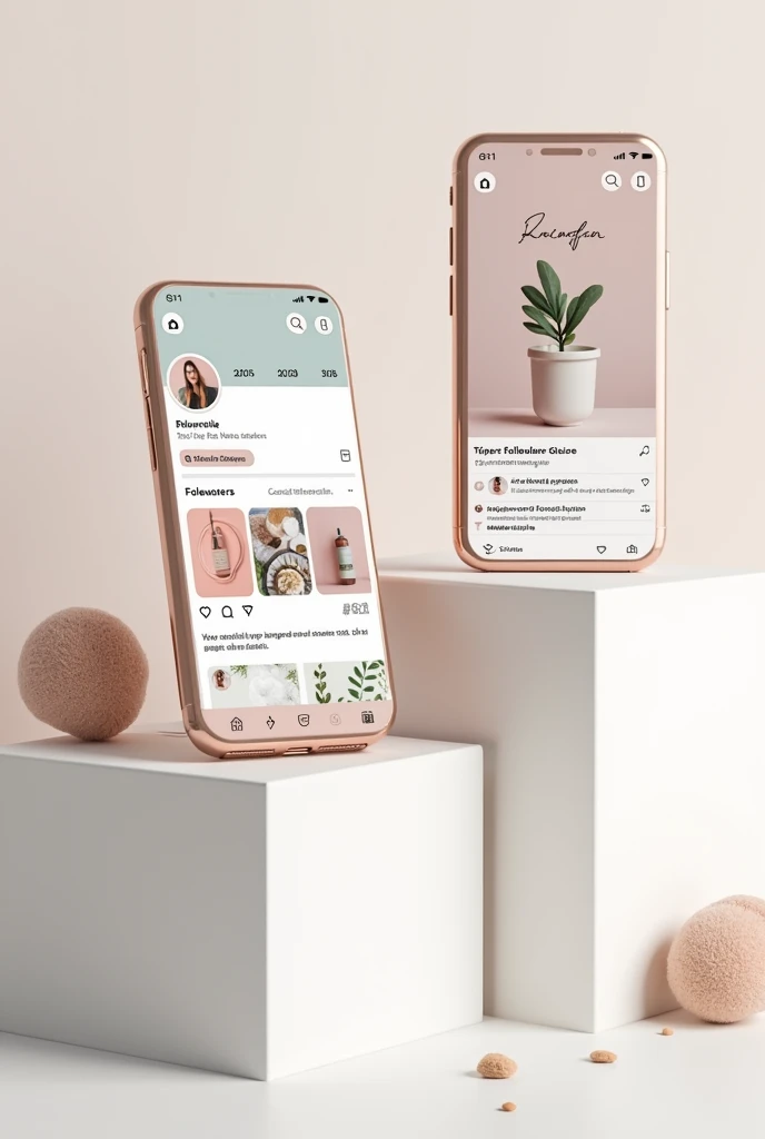 You can create an Instagram profile for a business from 0?, generating two images one with: low number of followers, not that low. The other image: a higher number of followers compared to before 