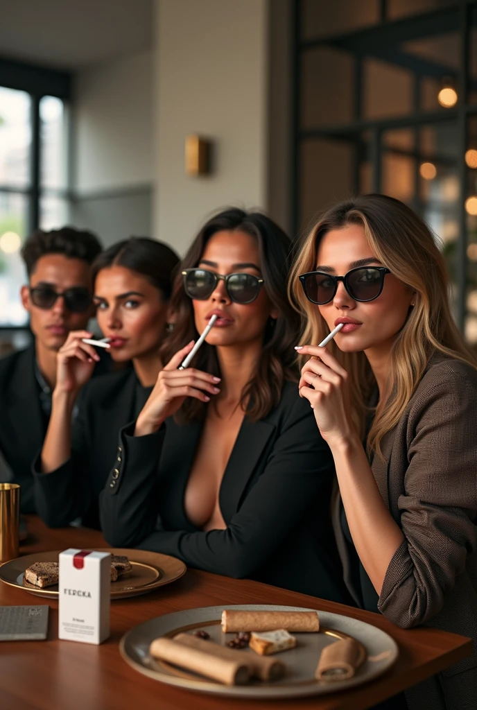 Advertising image of cigarette consumption