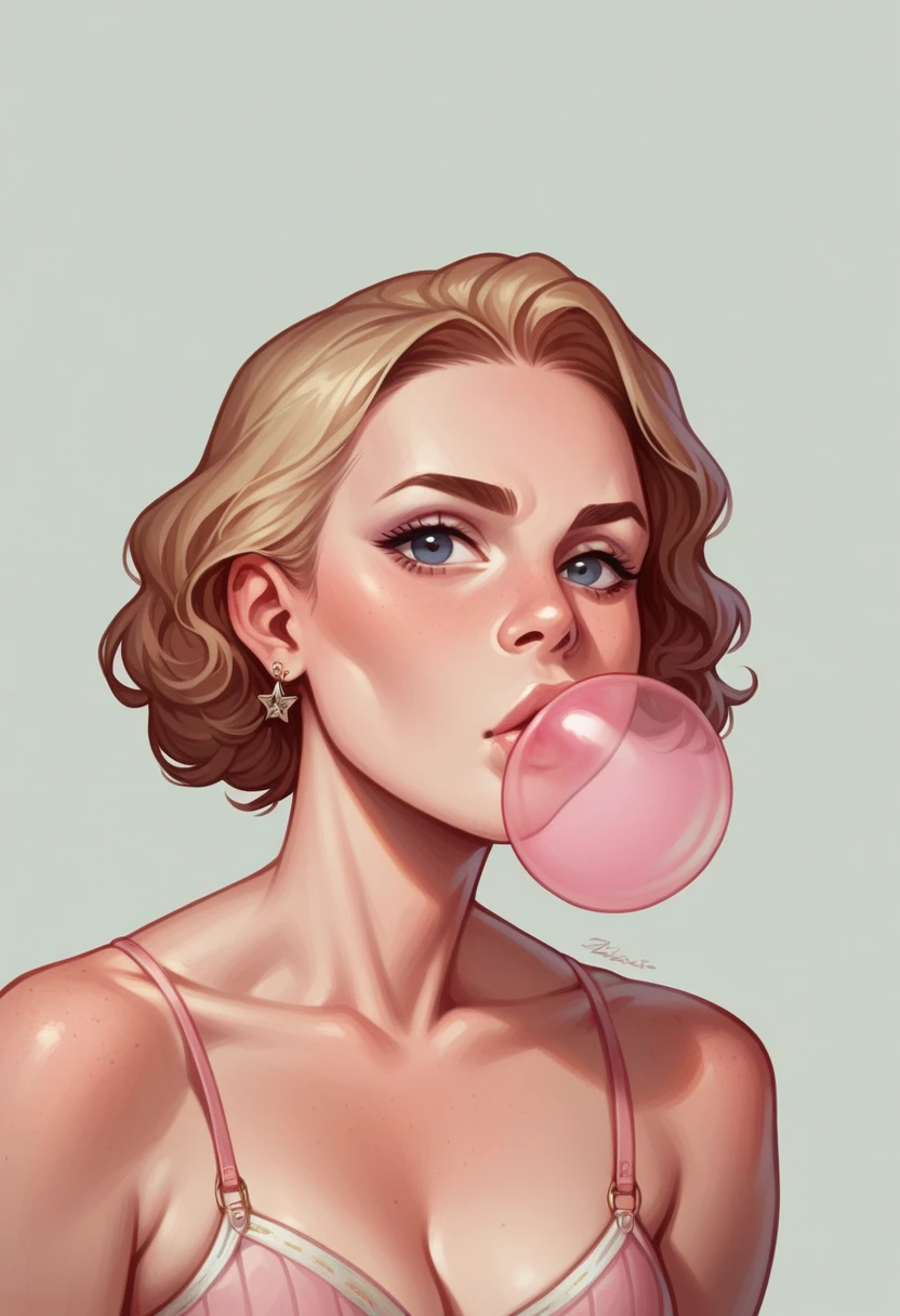A chewing gum wrapper with the PINK CHEWING GUM brand and a picture of Marilyn Monroe in the middle