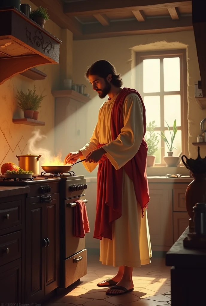 Jesus cooking wallpaper