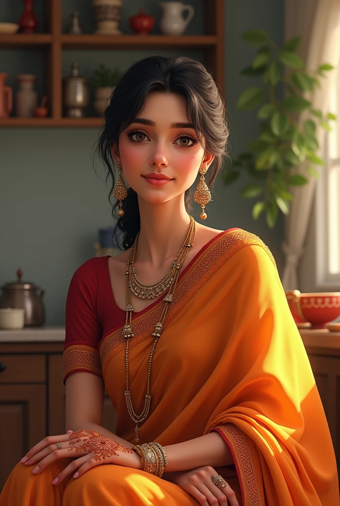 Cute Indian housewife