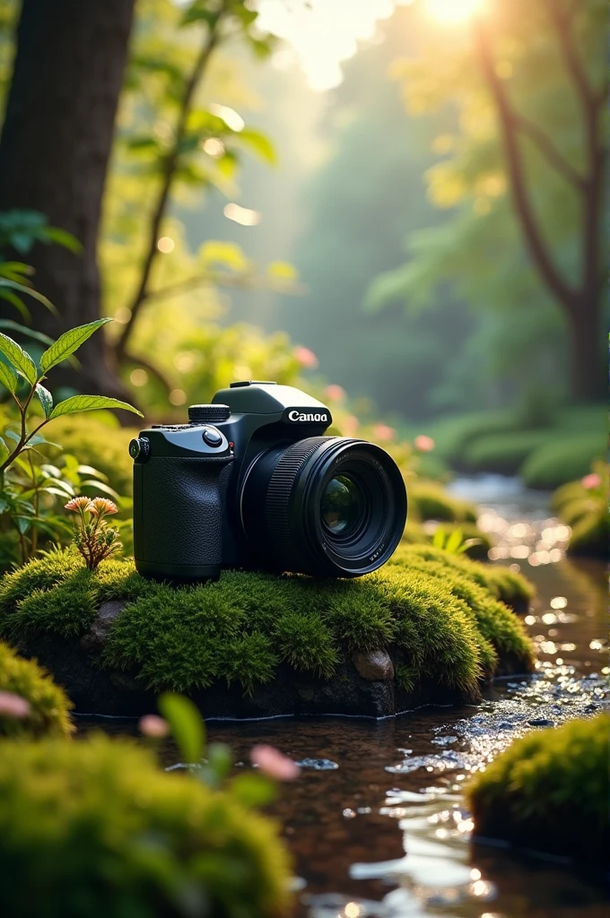Give me a picture of a camera in nature
