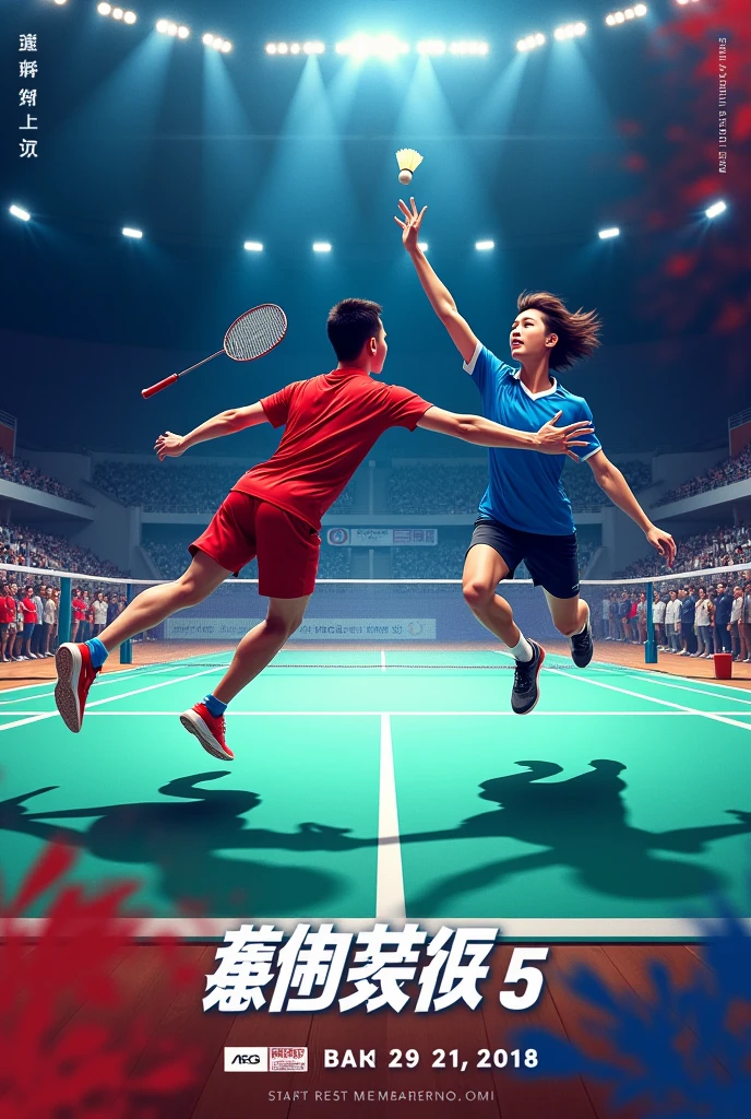 Badminton match poster