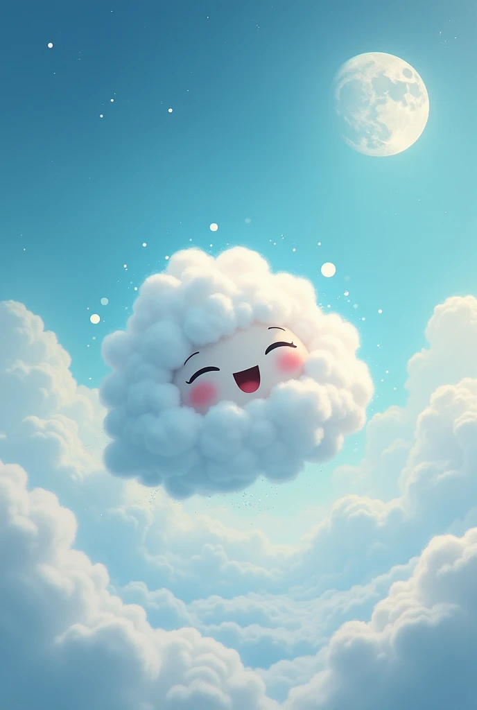 4、cloud、Heading to the Moon、Came from the mural、smile、Away、In the sky、high quality、High resolution