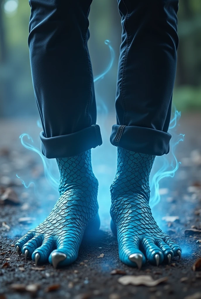 Hyperrealistic art of  <lora:2154 Avatar movie style v1:0.8>
In 2154 on planet Pandora Navi blue skin indigenous species a person with blue skin on their perfect feet, close-up, out of frame, foot focus, action, sci-fi, science fiction, movie themed, sharp, detailed, epic cinematic photography, artistic, creative, dramatic light, cinematic color style, Kodak film style, 8k resolution, avatar style, socks, toenails, colored skin, blue pants, blue skin, tiles, dirty, dirty feet
, Extremely high-resolution details, photographic, realism pushed to extreme, fine texture, incredibly lifelike