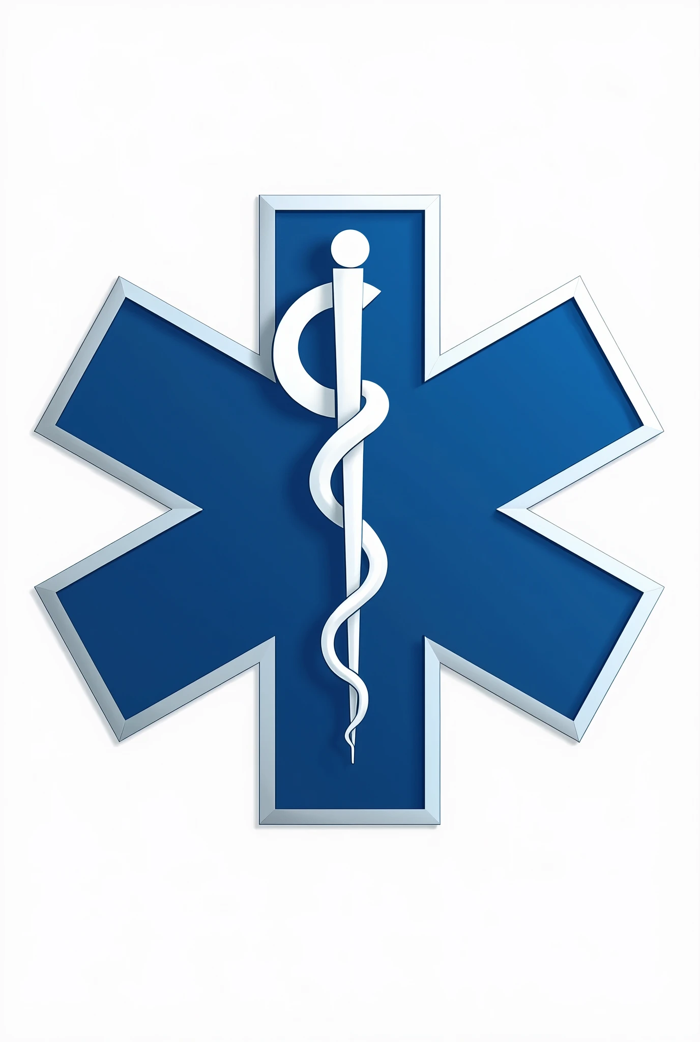 Draw me a picture of the star of life used in terms of paramedics