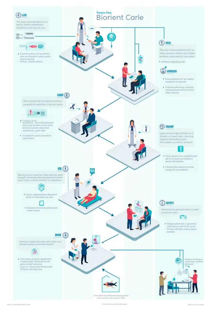 Create a small, summarized flowchart in an image of some process that you know from your field of study. (biomedicine), describing the entire step by step, from the patient's arrival to departure. no plagiarism.