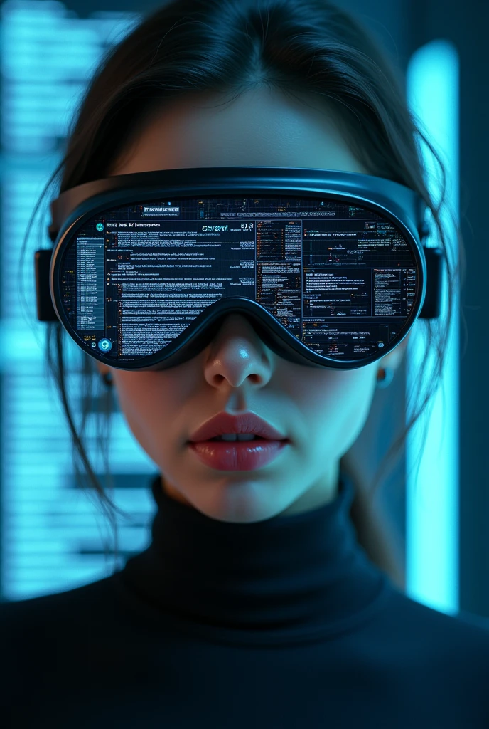 (masterpiece:1.2,excellent quality,Like a mirror,cinematic experience),8K,wallpaper,Ray Tracing,(Miss),Standing,(美しいMiss,Sexy),(Wearing futuristic cyber goggles:2.0,Data displayed on the goggles:2.0,Goggles detailed diagram:2.0),(A face that pays attention to detail,Delicate skin texture,Beautiful Skin),(Looking at the camera),(front),(Close-up of face:2.0),(Server Punch:2.0),(The background is a wall of data:2.0),(Glossy lips:1.5)