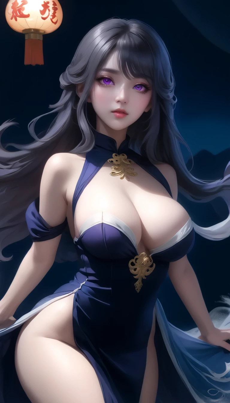 high quality,HD,16K,Sharp Line,1 Girl,fantasy, (Fire Spirits),Pretty Face, Large Breasts, Beautiful legs,In the water,Focus Girl,detailed Pretty Face,Detailed clothes,beautiful eyes,Cool,Sexy,Dynamic Angle,穿着华服的神明Strike a pose拍照, Ancient mysterious sexy goddess, Traditional beauty woman, Beautiful female warrior god of war , Beautiful sexy goddess, Gorgeous role-playing, high, Beautiful young girl, Beautiful woman, 华丽Beautiful woman, Complex clothing,Chinese Mystical Aesthetics, Beautiful goddess ancient mysterious girl, Extremely detailed shot of the goddess, Jaw-dropping sexy beauty, Big breasts deep neckline sexy belly button(butt), (bedroom), (Sexy Girls), masterpiece, best quality, Bangs, blush, Chest, clavicle, Eyebrows visible through hair, (Ombre gold hair), Jewelry, Long hair,Bright Eyes, ring, (solitary), illustration, fashionable, miss, Strike a pose, background, element, confident, Express, Accessories, majestic, striking, key point, Dynamic poses, ((plump)), (purple))Woman in transparent dress,Viewer,(((Full breasts, Keeley University))),Slim waist,(Navel exposed,Bare waist), Long hair, extreme detailed details, 详细的fantasy艺术, Stunning character art, Beautiful and exquisite character art, Beautiful transparent dress, Very detailed, Large Breasts,Chest,Golden ratio figure,Beautiful figure,Ultra wide-angle shooting,Full body shot拍摄,Body close-up,Full body shot,Wearing a pleated tulle skirt,柔和动漫illustration, 柔和的深色background,Fujifilm XT3 Clear focus, f 5.6, High Detail, Clear focus,(Wearing openwork clothing),, (Natural light), (Tempting)translucent, Good velvet quality, Compared, Divine Light,, Silver hair, 夜空background, Absolute Strength,Female Shinmei,穿着性感丝绸的Female Shinmei,,Large Breasts,Chest,Golden ratio figure,Beautiful figure,Ultra wide-angle shooting,Full body shot,Body close-up,Full body shot, Wearing a tulle dress, Model shooting style, Large Breasts,饱满Chest,Golden ratio figure,Beautiful figure,(Extremely detailed CG 8k wallpaper unit), The most beautiful artistic photos in the world, , 8K 超HD, ) ,Sexy姿态,Sexy表情,best quality,masterpiece,Ultra-high resolution,(Practical:1.4),original photo,Ultra-high resolution