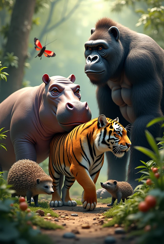 🦛🐯🦔🦍