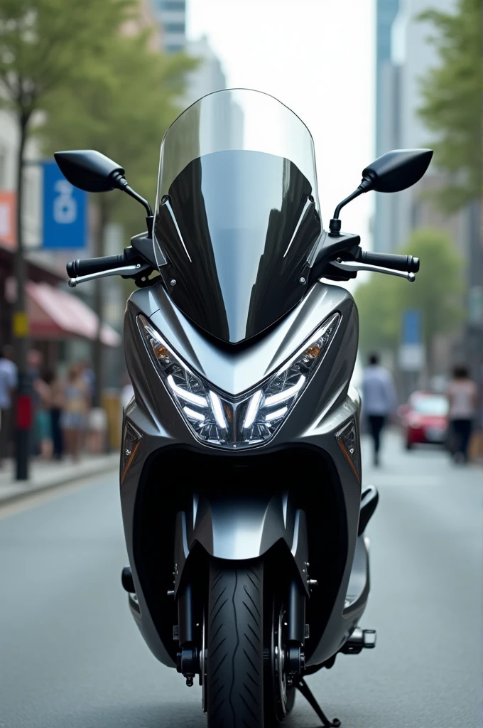 a suzuki skydrive with a big windscreen on the front