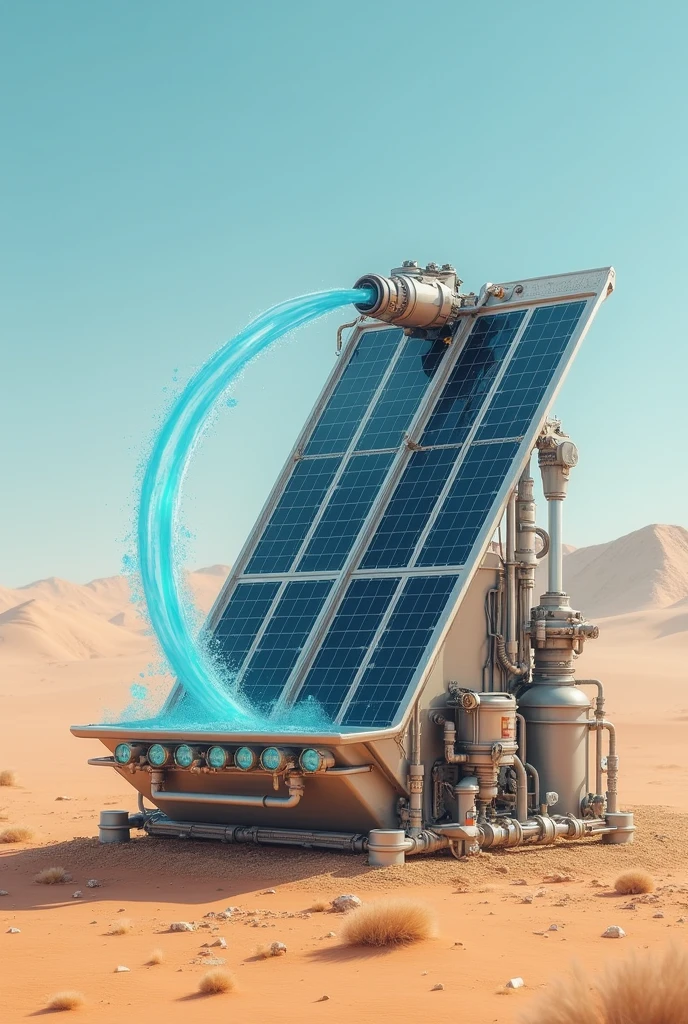 Heating source through solar panel in atmospheric water harvester model