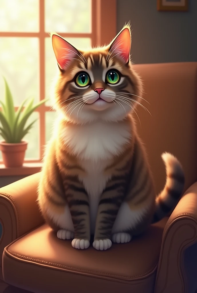 Generate an illustration of a cat