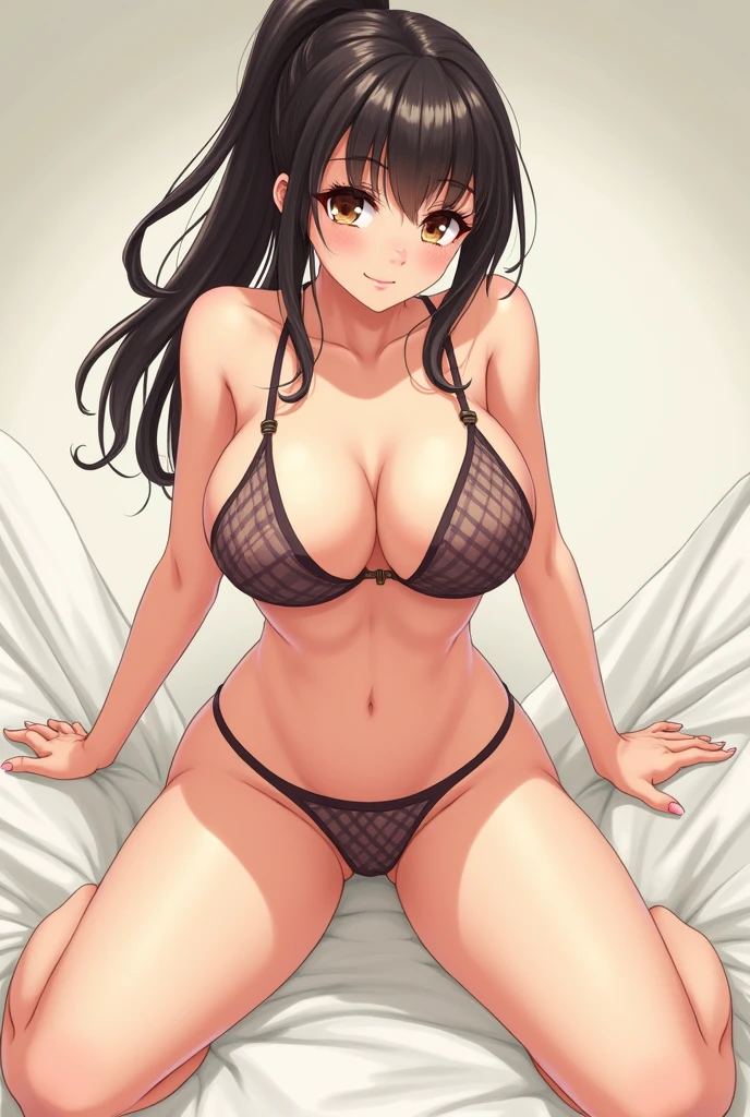 June (secret class) hentai manga big breast bikini, spread legs, ponytail, leg spread