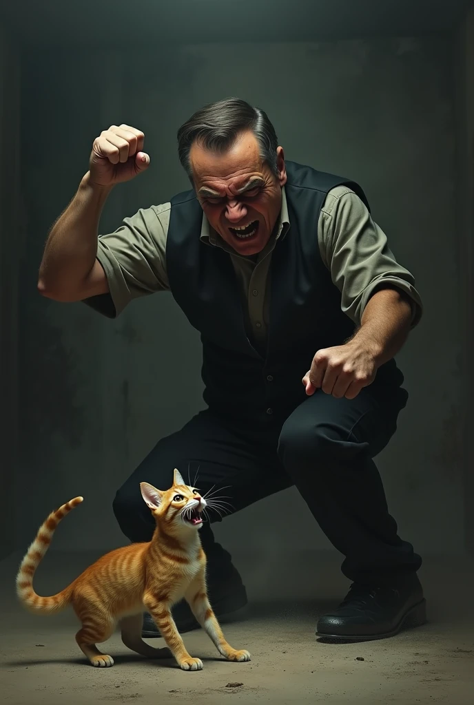 Bolsonaro beating a cat