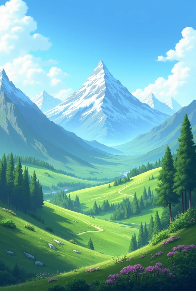 Beautiful senary landscape hills and mountains 