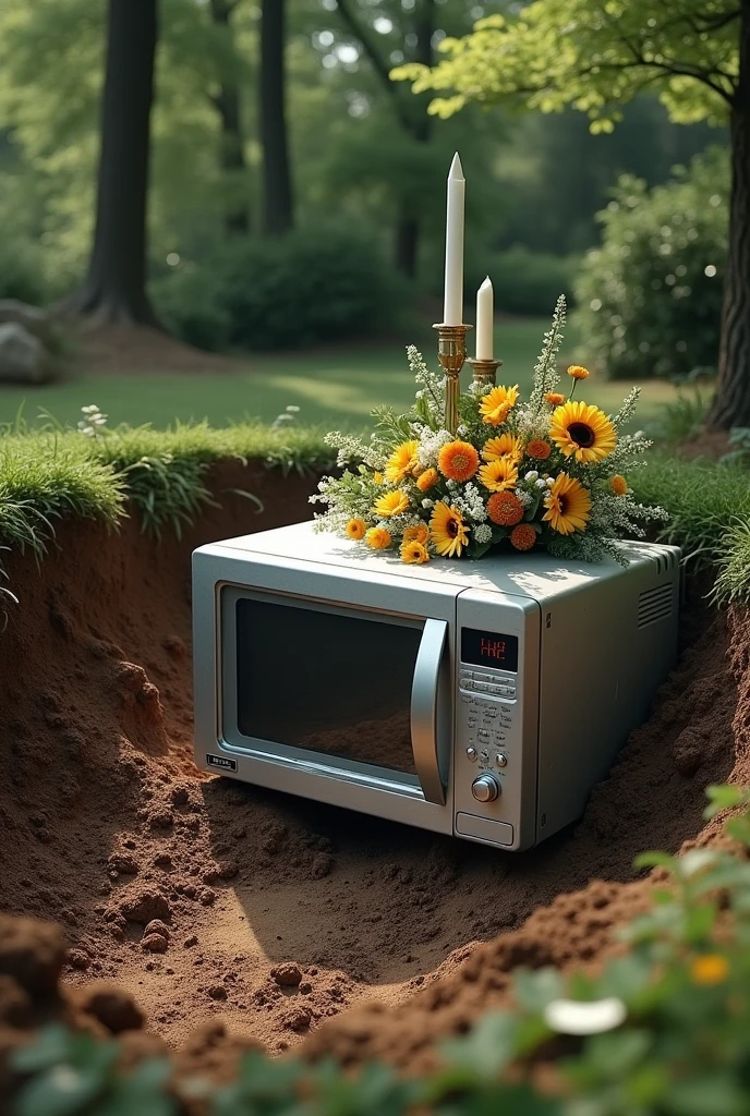 Burial of a microwave