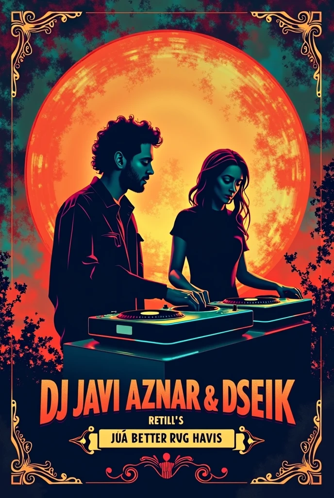 A poster for a classics afternoon with DJ Javi Aznar and Dseik