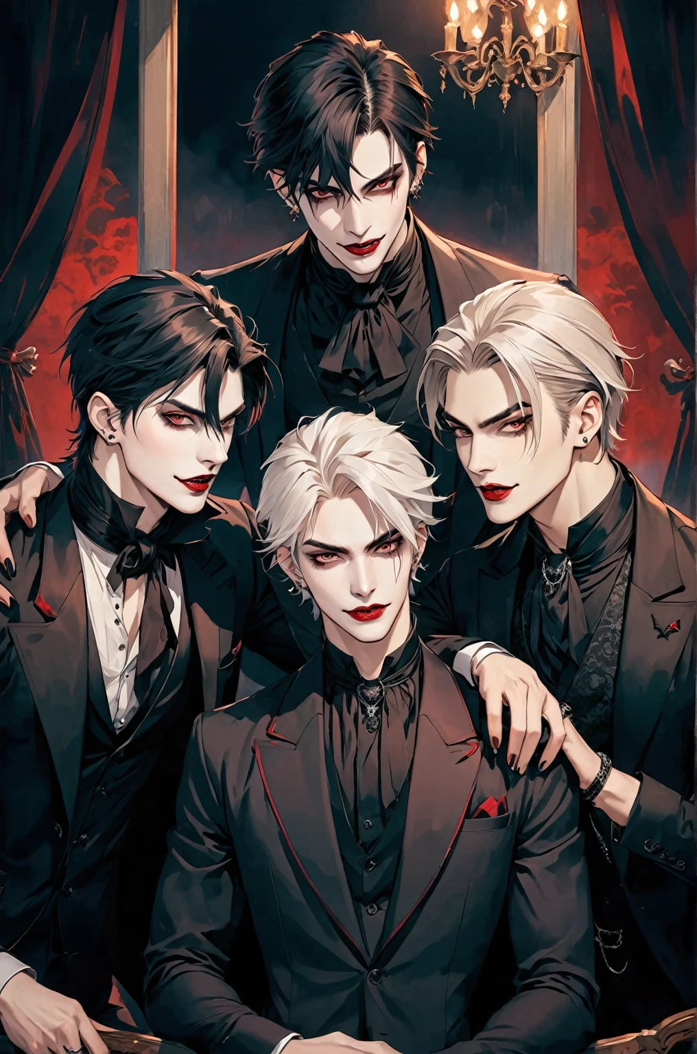 Stylish men, vampires, different styles