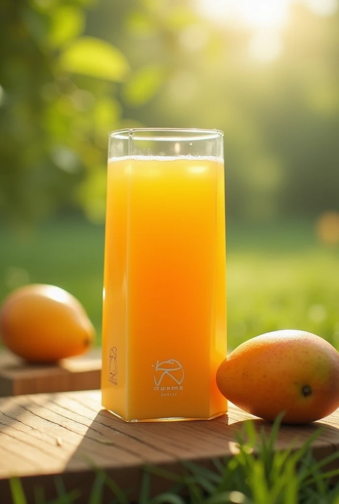 Mango juice in paper box