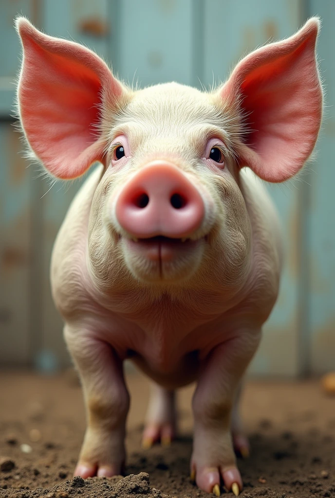 A pig with a big, thick penis