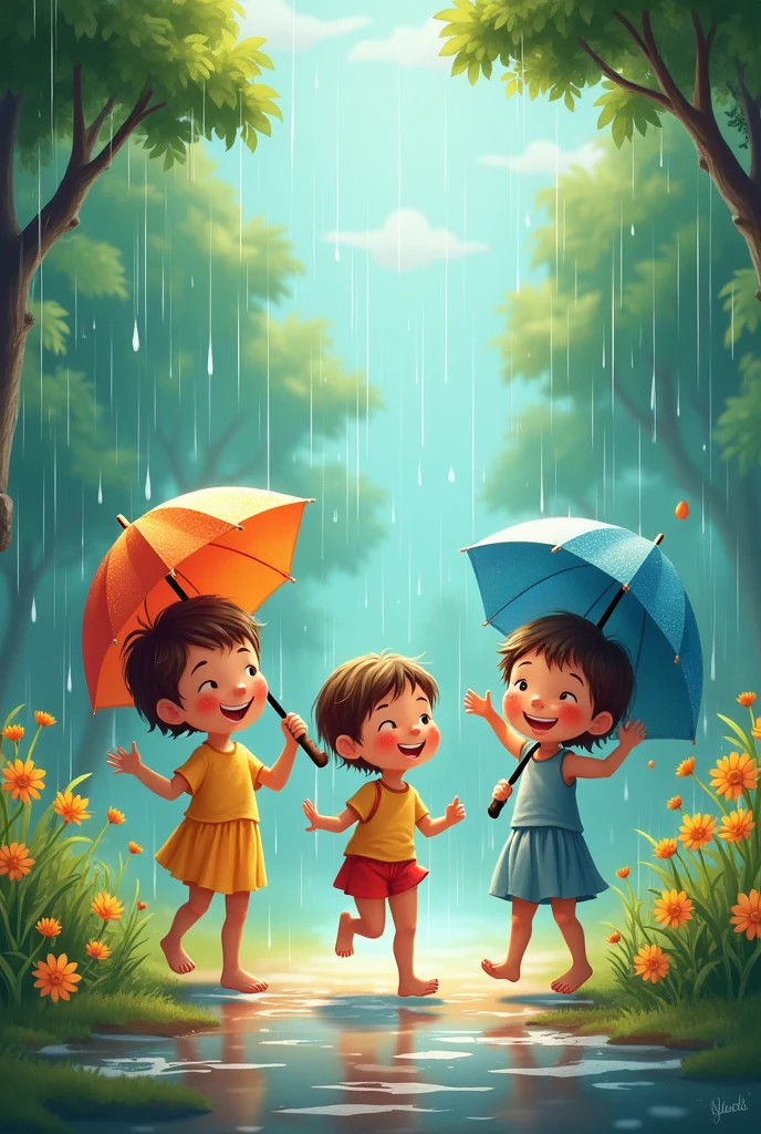 for kids poem Every rainy day is a gift, it's true,
Filled with fun and colors, just for you!
