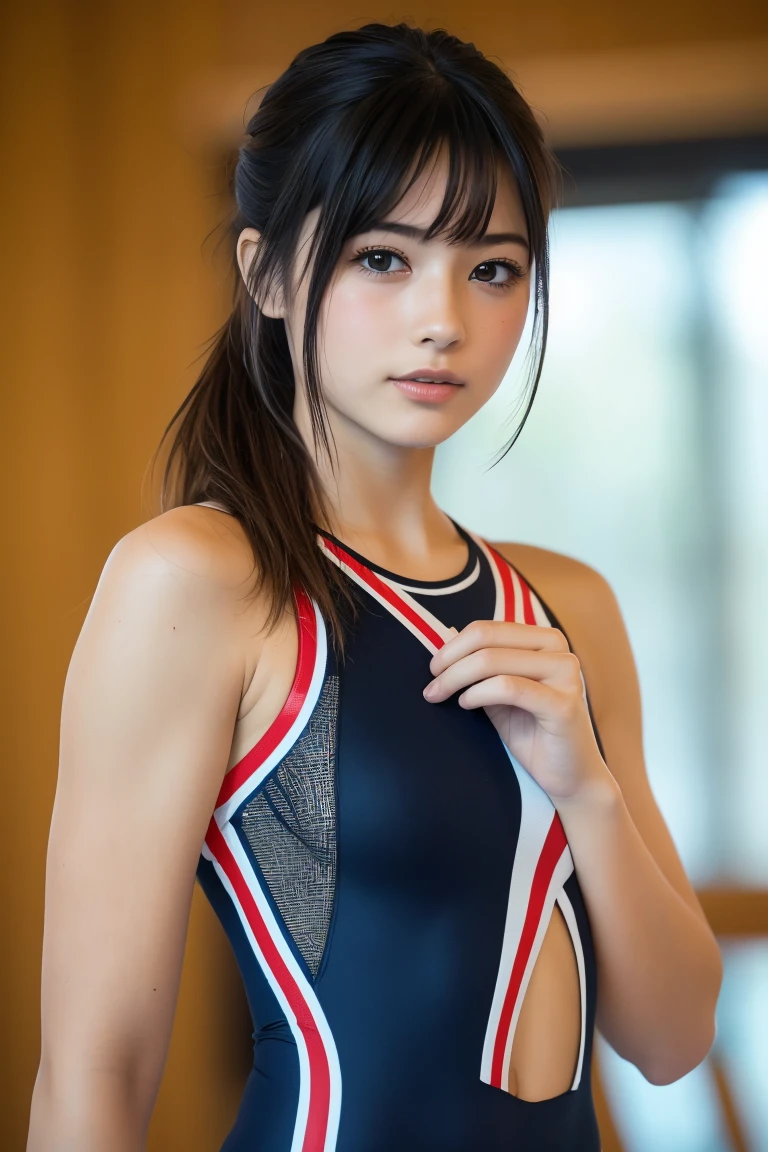 (8k, RAW Photos,Highest quality, High resolution:1.1), (超Realisticな:1.4),(Realistic, Realistic:1.3),The Beauty of Japan、((Upper Body:1.3))、Gymnastics Team - Flexible Leotards and Grips