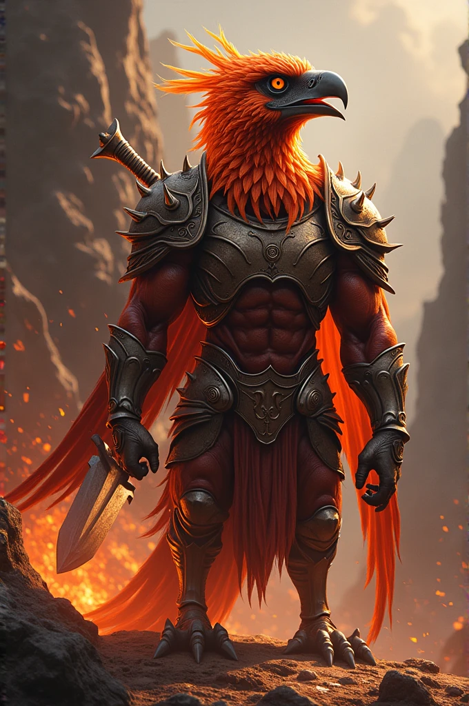 A lava hawk that has bone armor has a very pointed tail like a sword, a species that does not exist