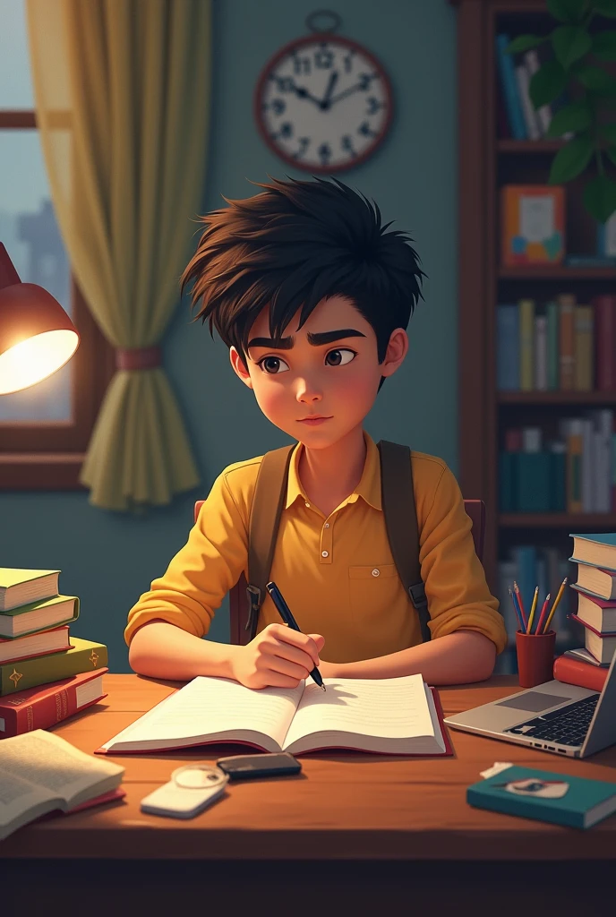 Student trying to study