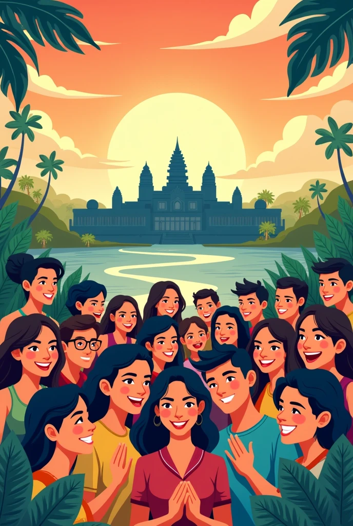 a poster about celebration of month of language Cambodia