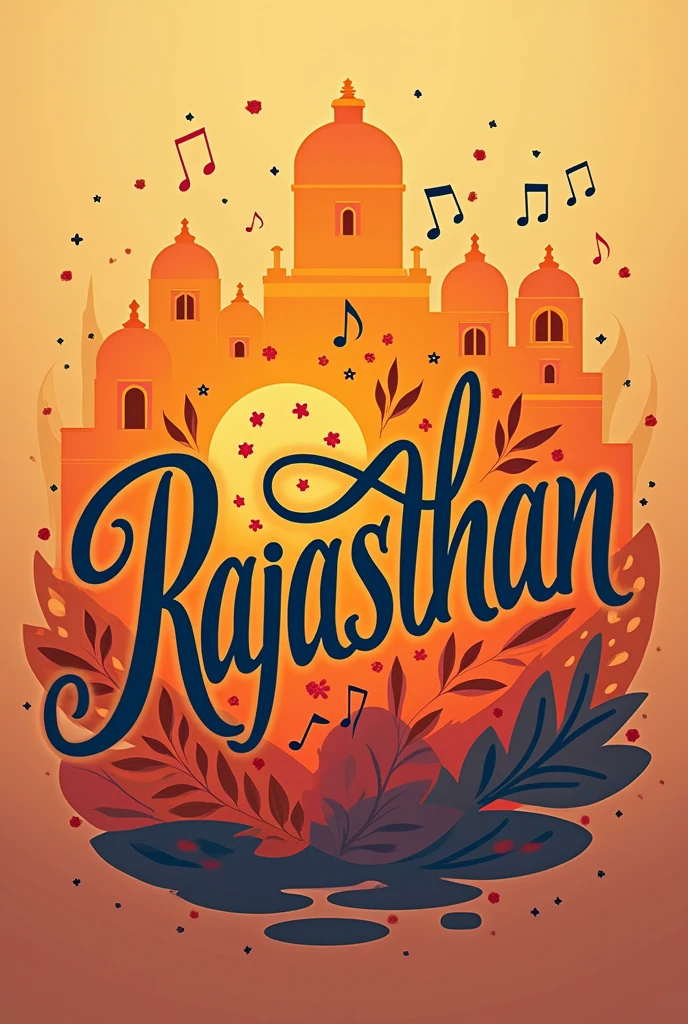 Create a 4:4 size musical logo name of Music Community Rajasthan 