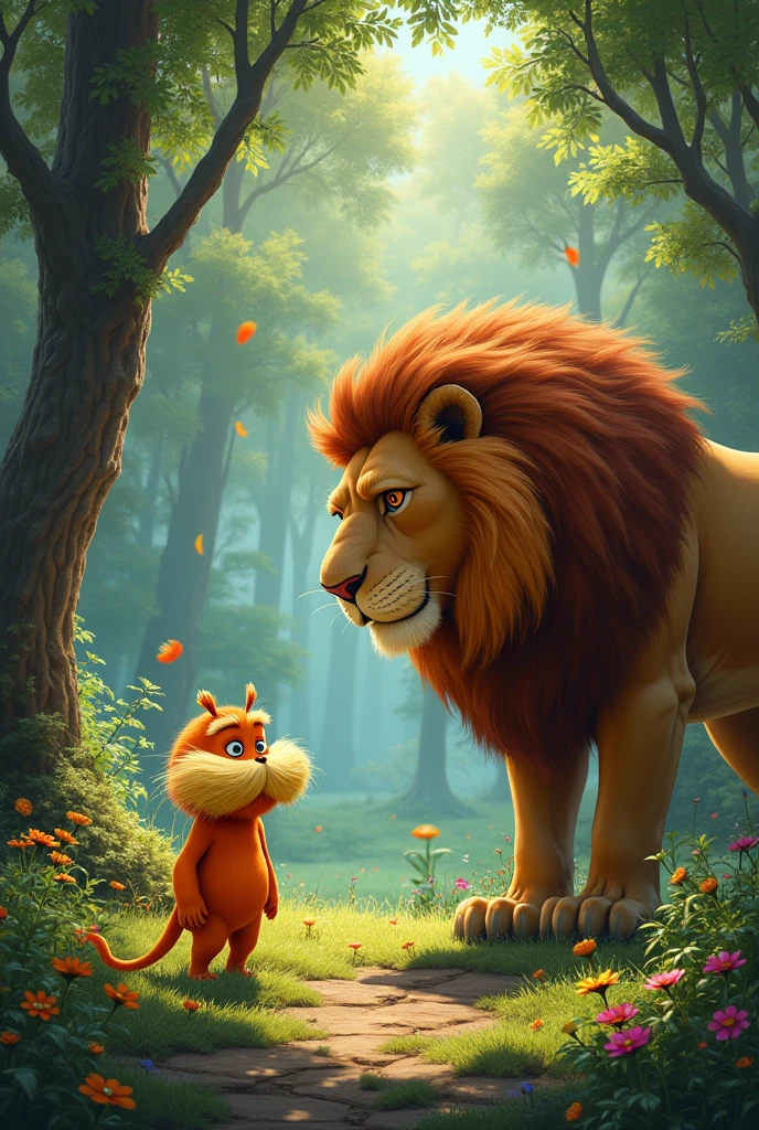 Lorax and a realistic Lion