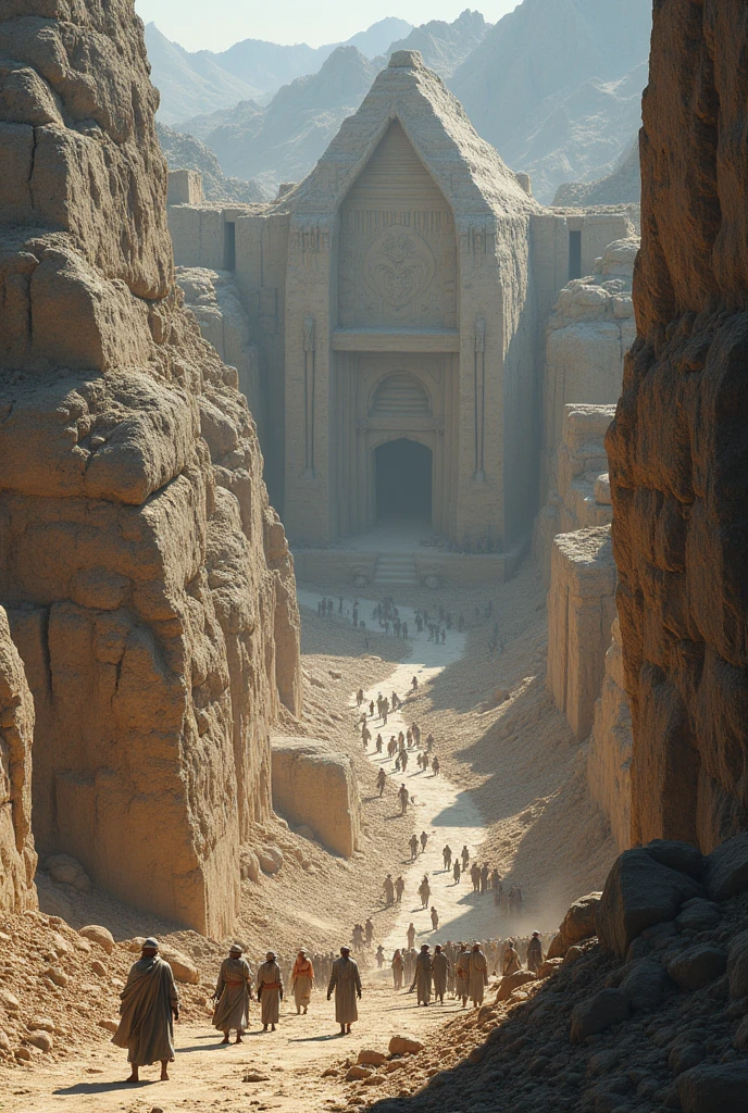 Large Workforce: Thousands of laborers and artisans worked for about 18 to 20 years, removing an estimated 200,000 to 400,000 tons of rock.