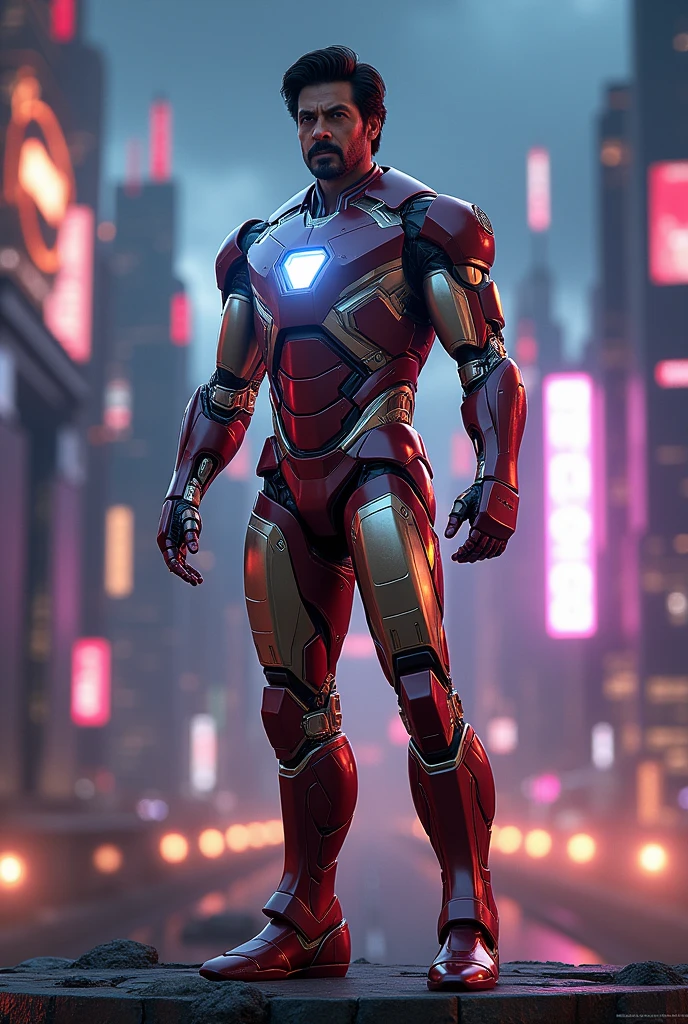 Sharukh khan in iron man suit 

