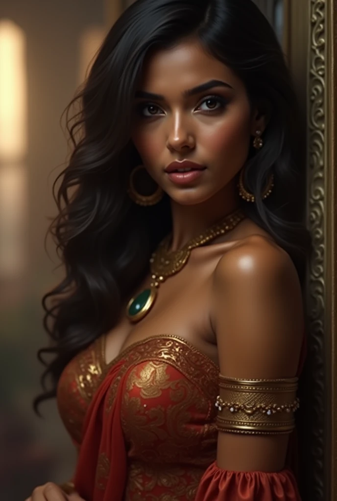 Indian wife hot women look realistic 
