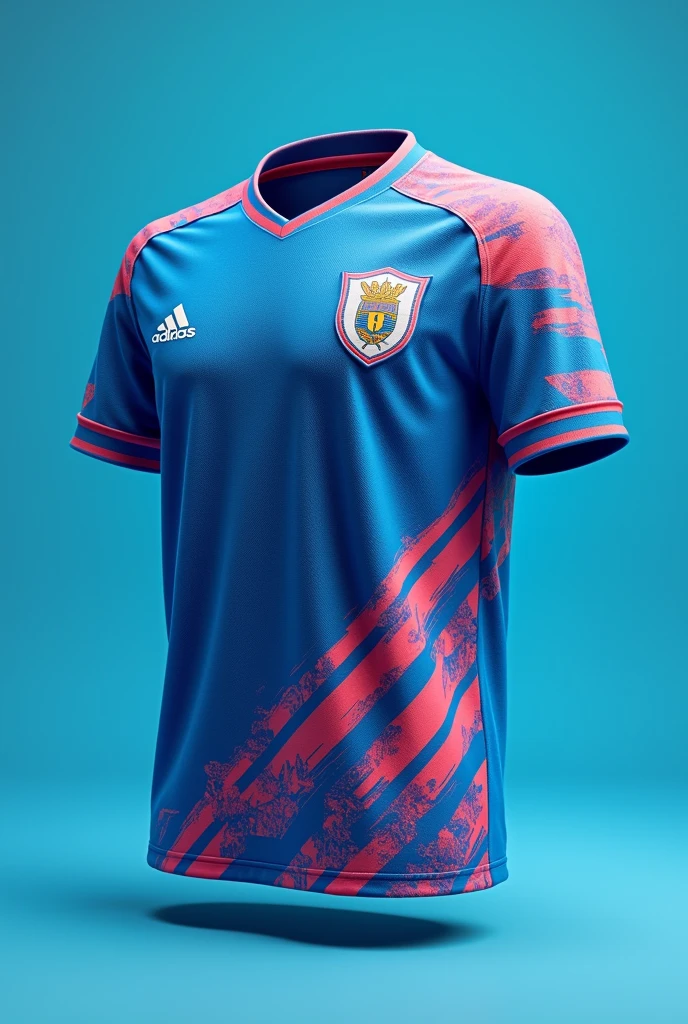 BLUE football shirt inspired by the 70s, 80s and 90s