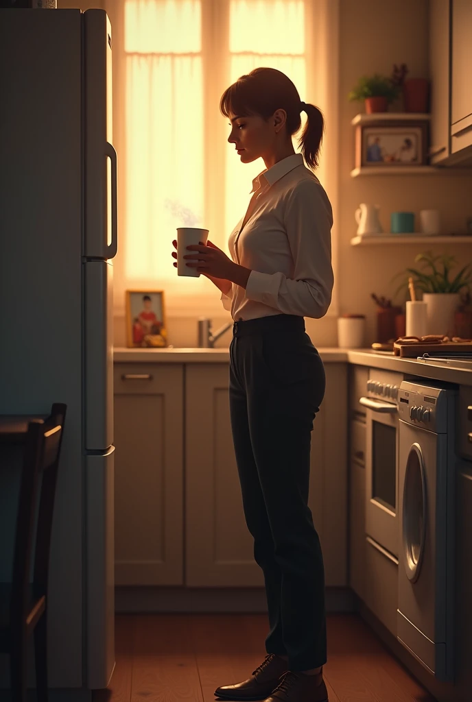 A working woman at dawn 