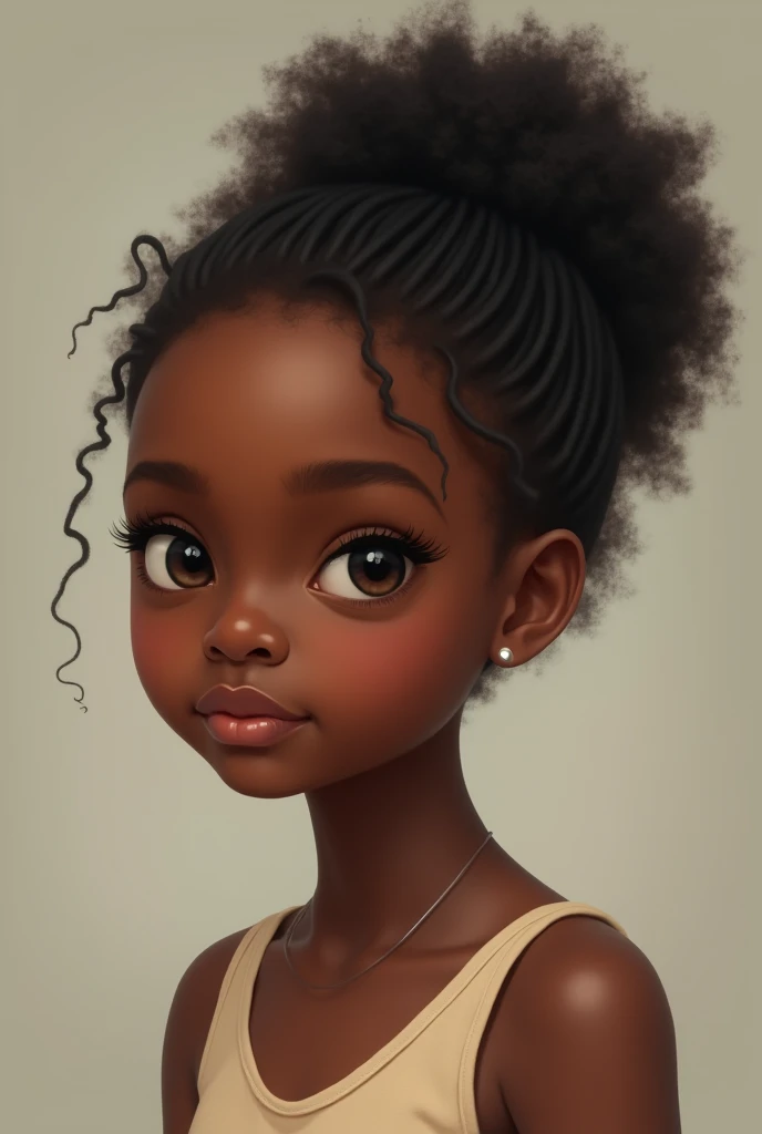 a little black skinned girl 