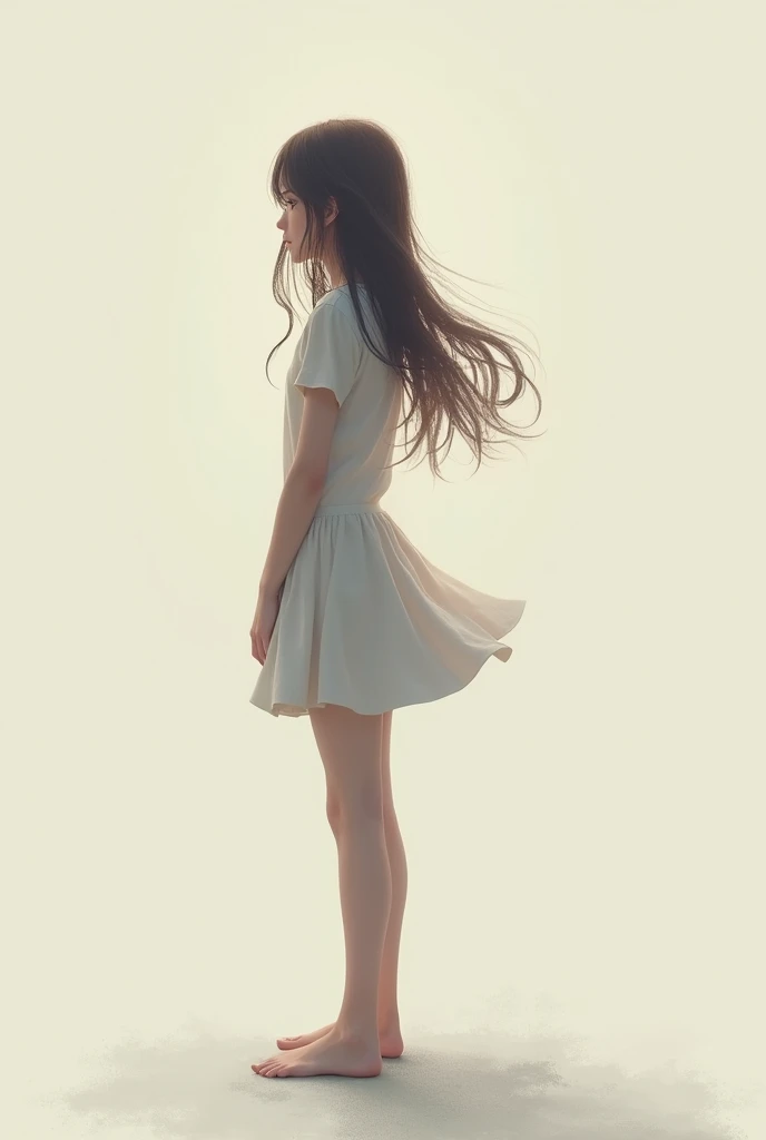 1 girl, Long hair, Alone, 