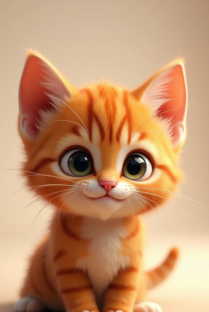 Orange kitten head only smirk