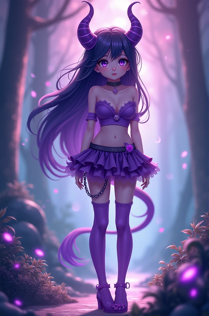 1 girl,horn,purple,twilight spark (mlp),(purple skin:1.2),(cola:1.2),Correa,microfalda,hose,art by Skygracer, small breasts, GOOD