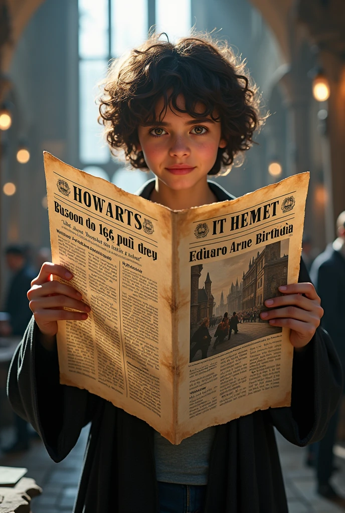 Create a Hogwarts newspaper One talking about Eduardo's birthday Which takes place on August 28th and will have his party on August 31st